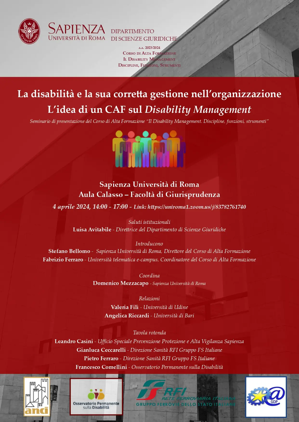 Locandina evento 4 Aprile - Seminario Disability Management